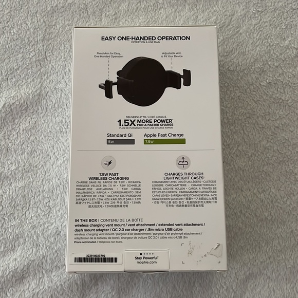 Morphine wireless charging vent mount new in box - Picture 2 of 5
